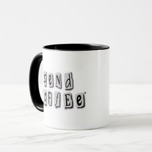 Send Coffee logo mug マグカップ (正面左)