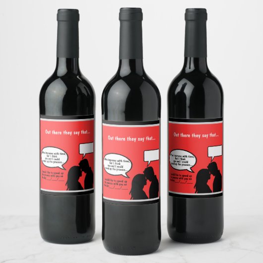 Send Flirty Vibes with Custom Wine Labels! ワインラベル (ボトル)