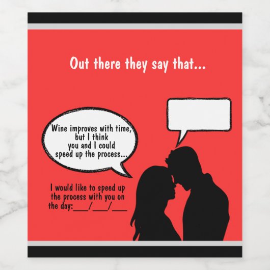 Send Flirty Vibes with Custom Wine Labels! ワインラベル (シングルラベル)