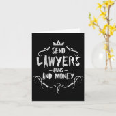 Send Lawyers Guns And Money - Attorney Funny Quote カード (黄色い花)