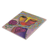 Send Me花抽象芸術アート タイル (側面)