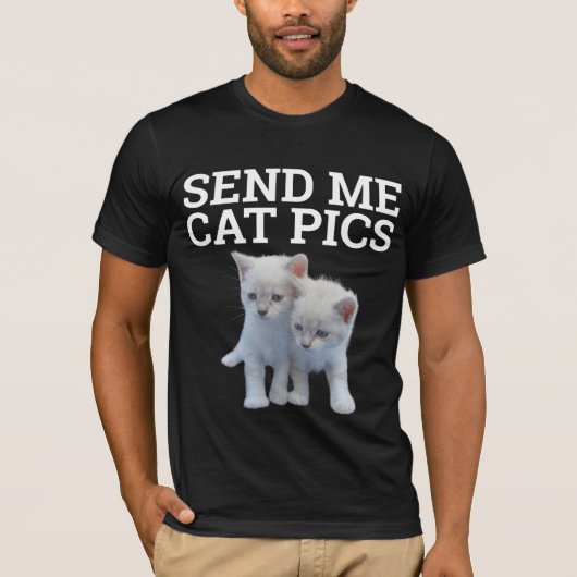 SEND ME CAT写真メンズTシャツ Tシャツ (正面)