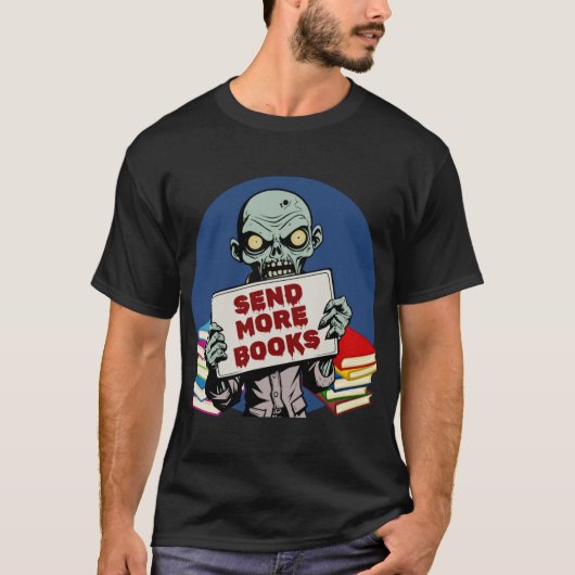 Send More Books retro funny Tシャツ (正面)