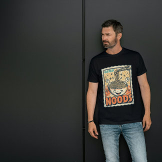 Send Noods - 面白い麺パンのレトロスタンプデザイン Tシャツ