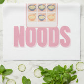 Send Noods Pink Noodle Camera Roll Illustration キッチンタオル (折り畳み)