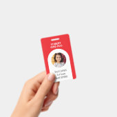 SEND Student Support Pass Photo Info Badge バッジ (手持ち)