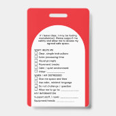 SEND Student Support Pass Photo Info Badge バッジ (裏面)