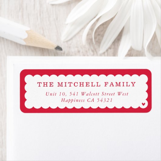 SENDERホッモダンクミニマルロップバナー赤 ラベル (インサイチュ)