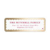 SENDERホッモダンクミニマルロップバナー金ゴールド赤 ラベル (正面)