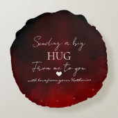 Sending a Big Hug – Personalized Love Message  ラウンドクッション (裏面)