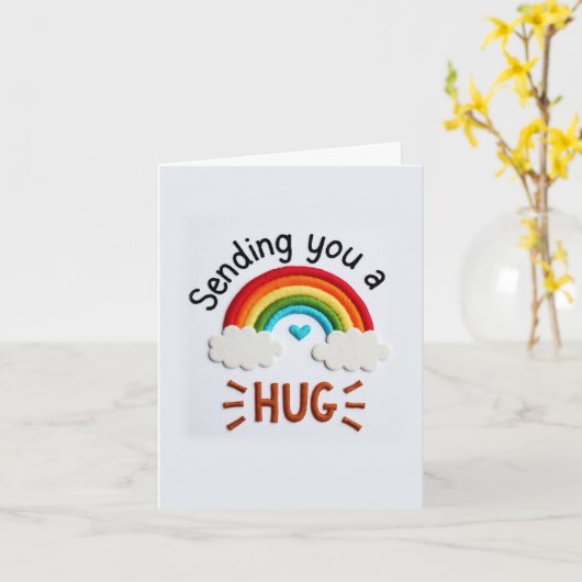 Sending a Hug GET WELL SOON カード (黄色い花)