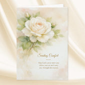 Sending Comfort Christian Floral Sympathy カード