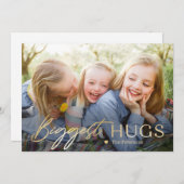 Sending Hugs モダン Photo Card シーズンカード (正面/裏面)