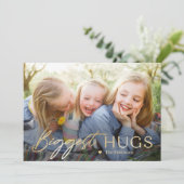 Sending Hugs モダン Photo Card シーズンカード (スタンド正面)