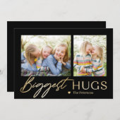 Sending Hugs 2-Photosホリデーカード シーズンカード (正面/裏面)