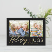 Sending Hugs 2 Photos Holiday Card シーズンカード (スタンド正面)