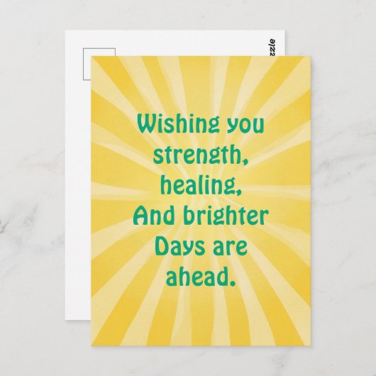 "Sending Light & Love" - Get Well Soon Card ポストカード (正面/裏面)