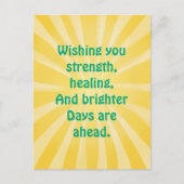 "Sending Light & Love" - Get Well Soon Card ポストカード (正面)