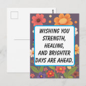 "Sending Light & Love" – Get Well Soon Card ポストカード (正面/裏面)