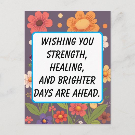 "Sending Light & Love" – Get Well Soon Card ポストカード (正面)