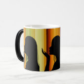 Sending Love:女の子の吹キスシルエット モーフィングマグカップ (正面左)