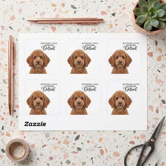 Sending Love From Detroit  スクエアシール