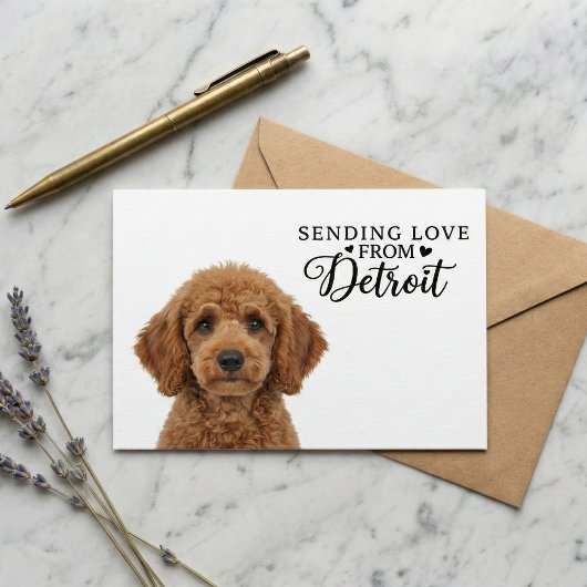 Sending Love From Detroit Postcard ポストカード