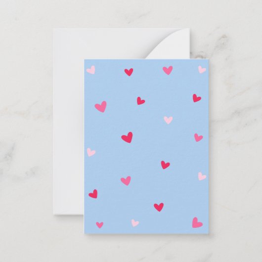 Sending Love Mail Hearts Envelope Valentine's Day ノートカード (裏面)