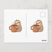 Sending Slow Vibes Sloth Postcard |Cute Hello Note ポストカード (裏面)