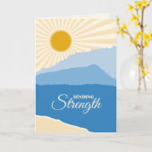 Sending Strength Mountain and Lake カード (黄色い花)