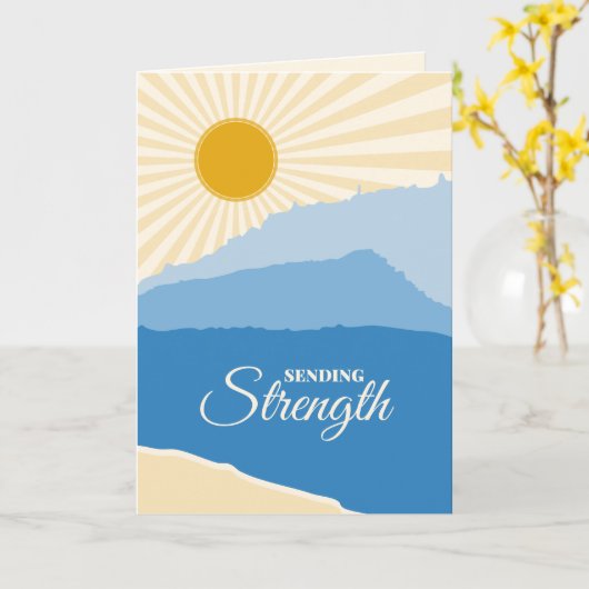 Sending Strength Mountain and Lake カード (黄色い花)