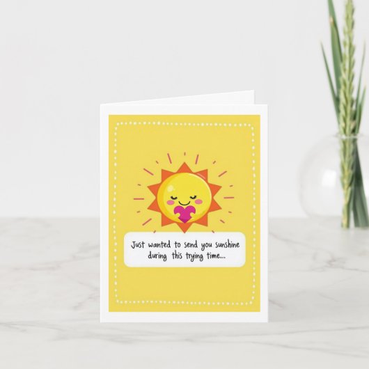 Sending Sunshine Thinking of You Card カード (正面)