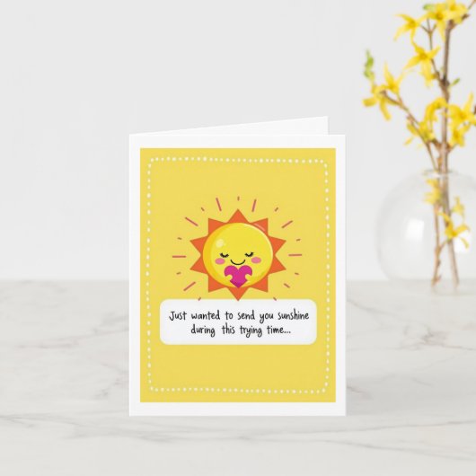 Sending Sunshine Thinking of You Card カード (黄色い花)