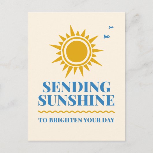Sending Sunshine to Brighten Your Day Postcard ポストカード (正面)