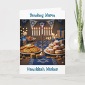 Sending warm Hanukkah Wishes カード (正面)