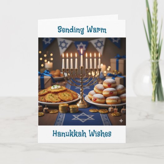 Sending warm Hanukkah Wishes カード (正面)
