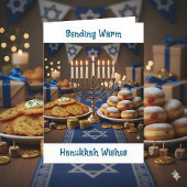 Sending warm Hanukkah Wishes カード