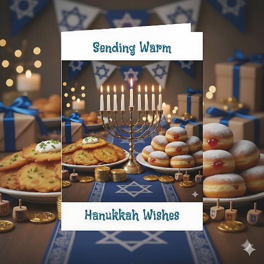 Sending warm Hanukkah Wishes カード