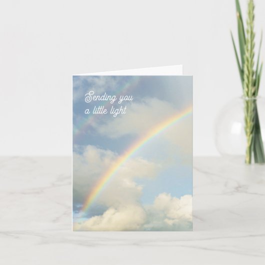 Sending You a Little Light Rainbow Thinking of You カード (正面)