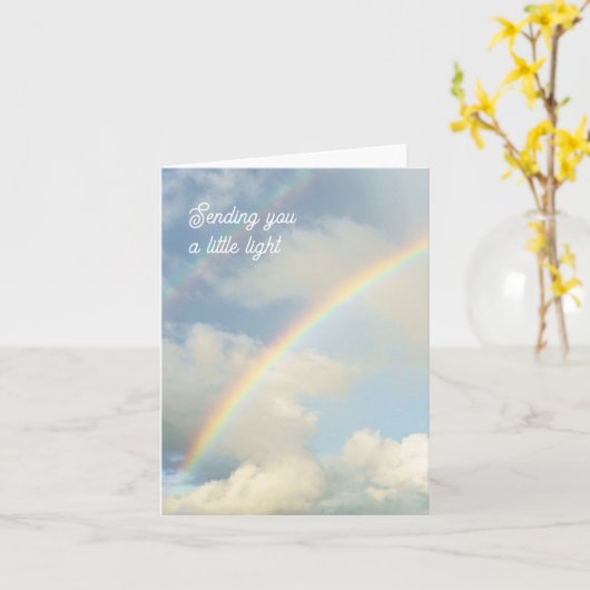 Sending You a Little Light Rainbow Thinking of You カード (黄色い花)