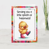 Sending You a Little Splash of Happiness Duck Card カード (正面)