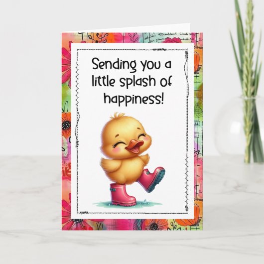 Sending You a Little Splash of Happiness Duck Card カード (正面)