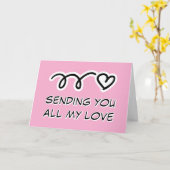 Sending you all my love Valentine's Day Card カード (黄色い花)