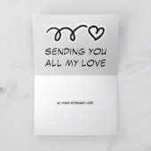 Sending you all my love Valentine's Day Card カード (内部)