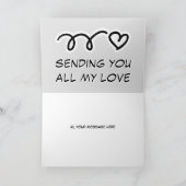 Sending you all my love Valentine's Day Card シーズンカード (内部)