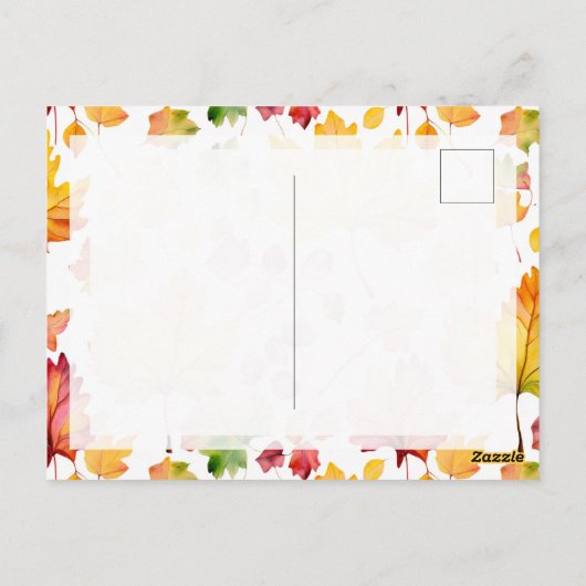 Sending You Autumn Blessings ポストカード (裏面)