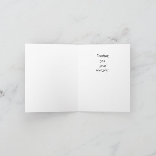 『SENDING YOU GOOD THOUGHT』カード カード (内部)