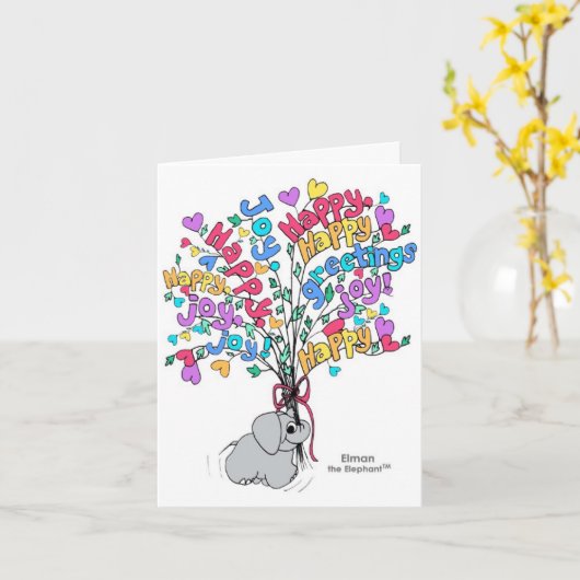 『SENDING YOU GOOD THOUGHT』カード カード (黄色い花)