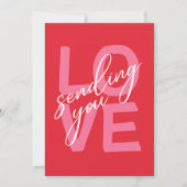 Sending You Love Bold Modern Typography Valentine シーズンカード (正面)