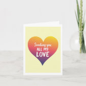 Sending you Love Get Well Soon Empathy Card カード (正面)